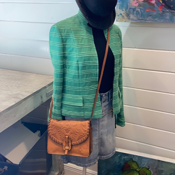 Patricia Nash Brown tooled leather Crossbody. Excellent condition. - Picture 2 of 9